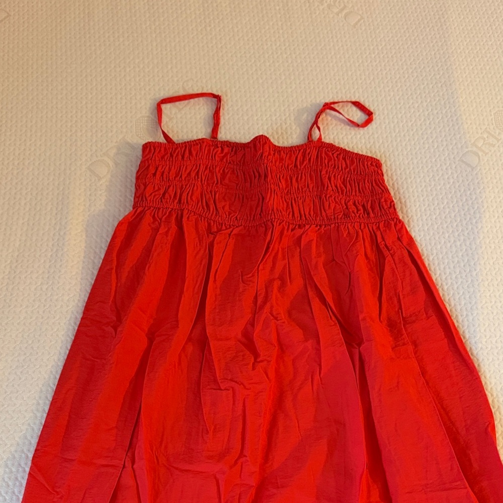a new day Red Smocked Strap Dress